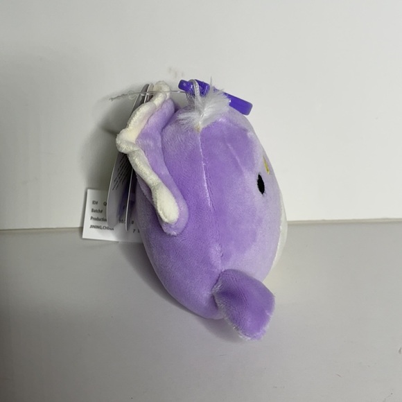 Sqishmallow Elina Purple Bird Keychain NWT 3.5" - Picture 4 of 5